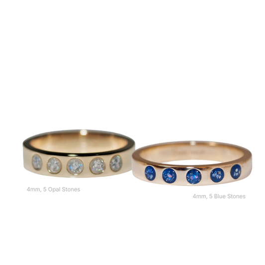 9ct Gold Crystal Stone Memorial Ring