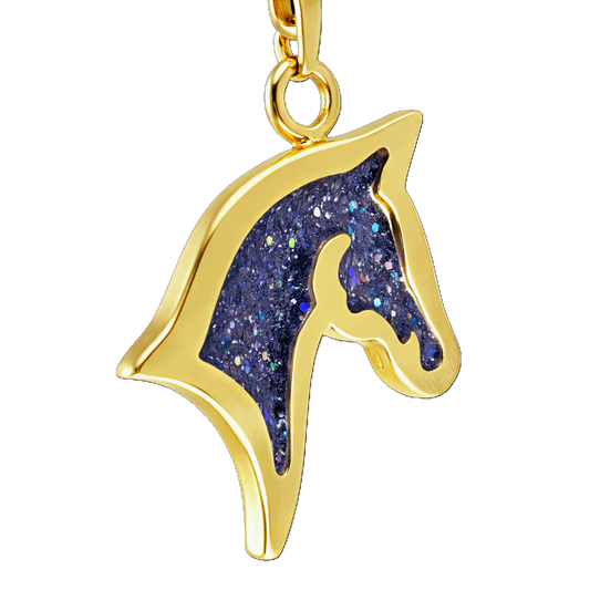 9ct Gold Horse Memorial Necklace