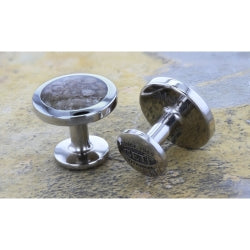 Memorial Titanium Cufflinks to hold ashes, hair or fur