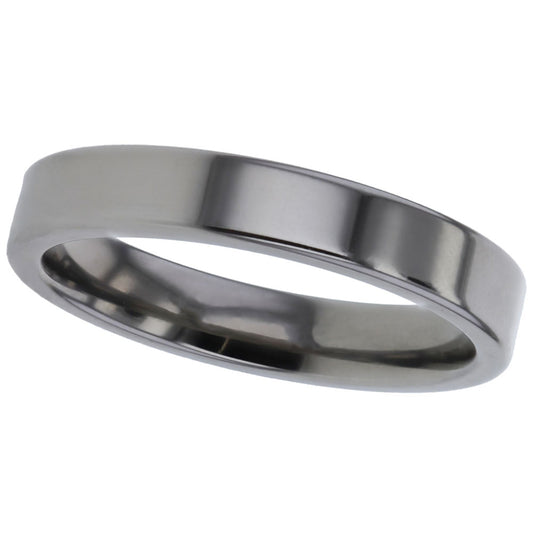 Slim 5mm Titanium memorial ring for ashes, with a polished finish style on a white background