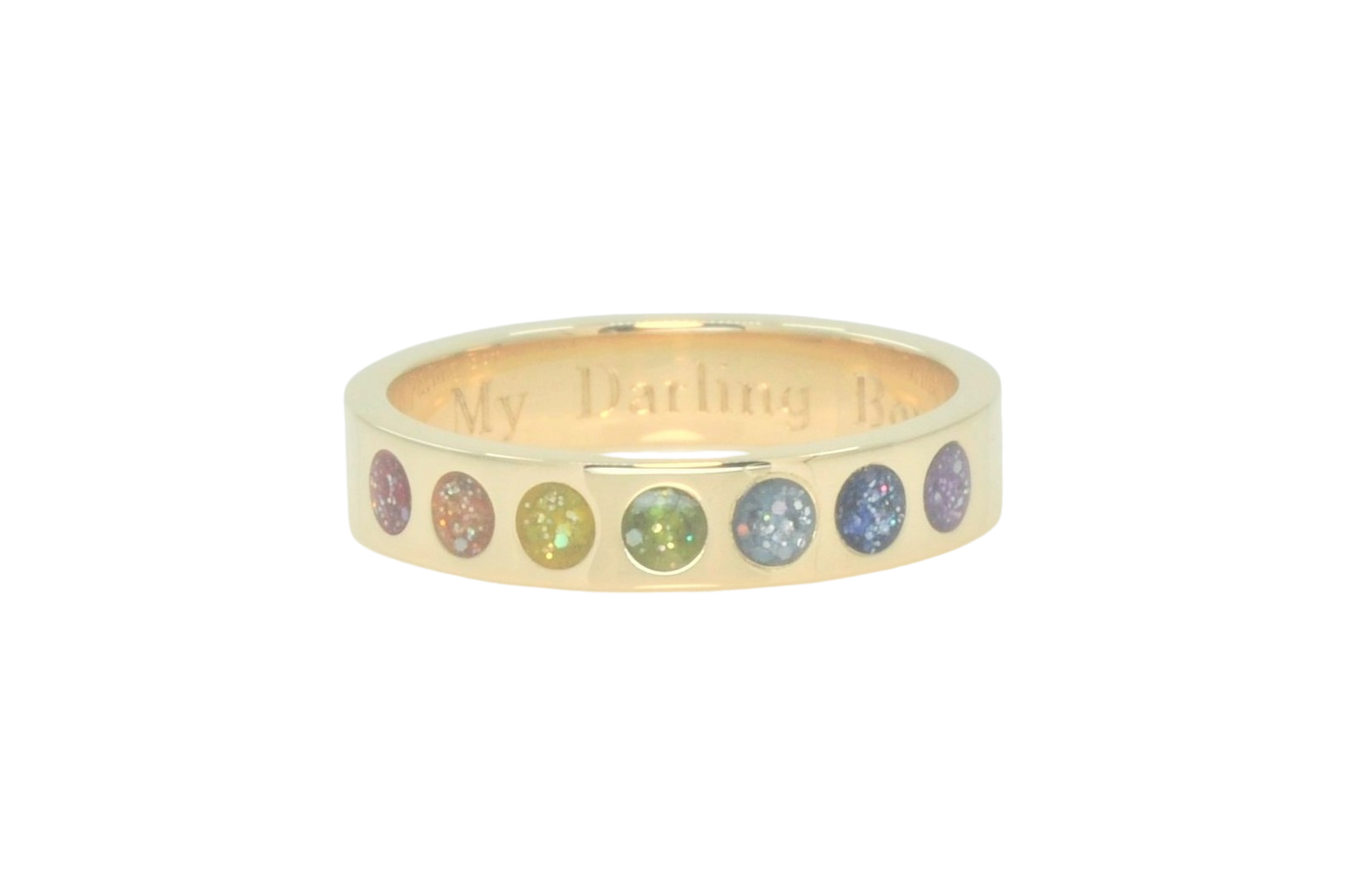 Rainbow Memorial Ashes Ring