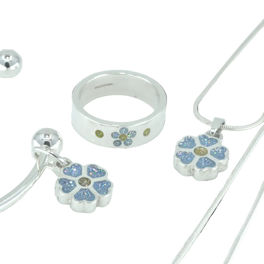 Silver Forget-Me-Not Memorial Ring