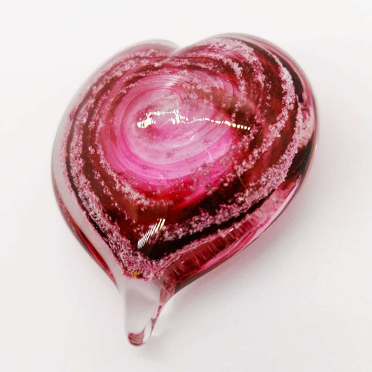 Ashes in Heart Memorial Paperweight