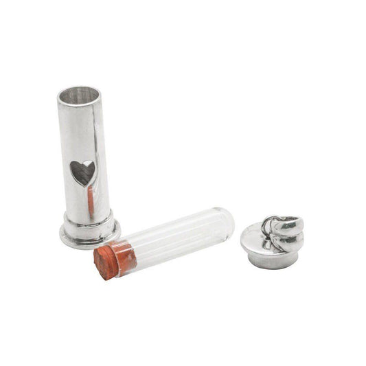 Heart Memory Pendant Capsule, Sterling Silver, with Chain