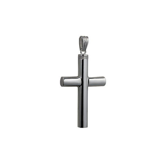 Silver Handmade Plain Memorial Cross. 40x25x6mm