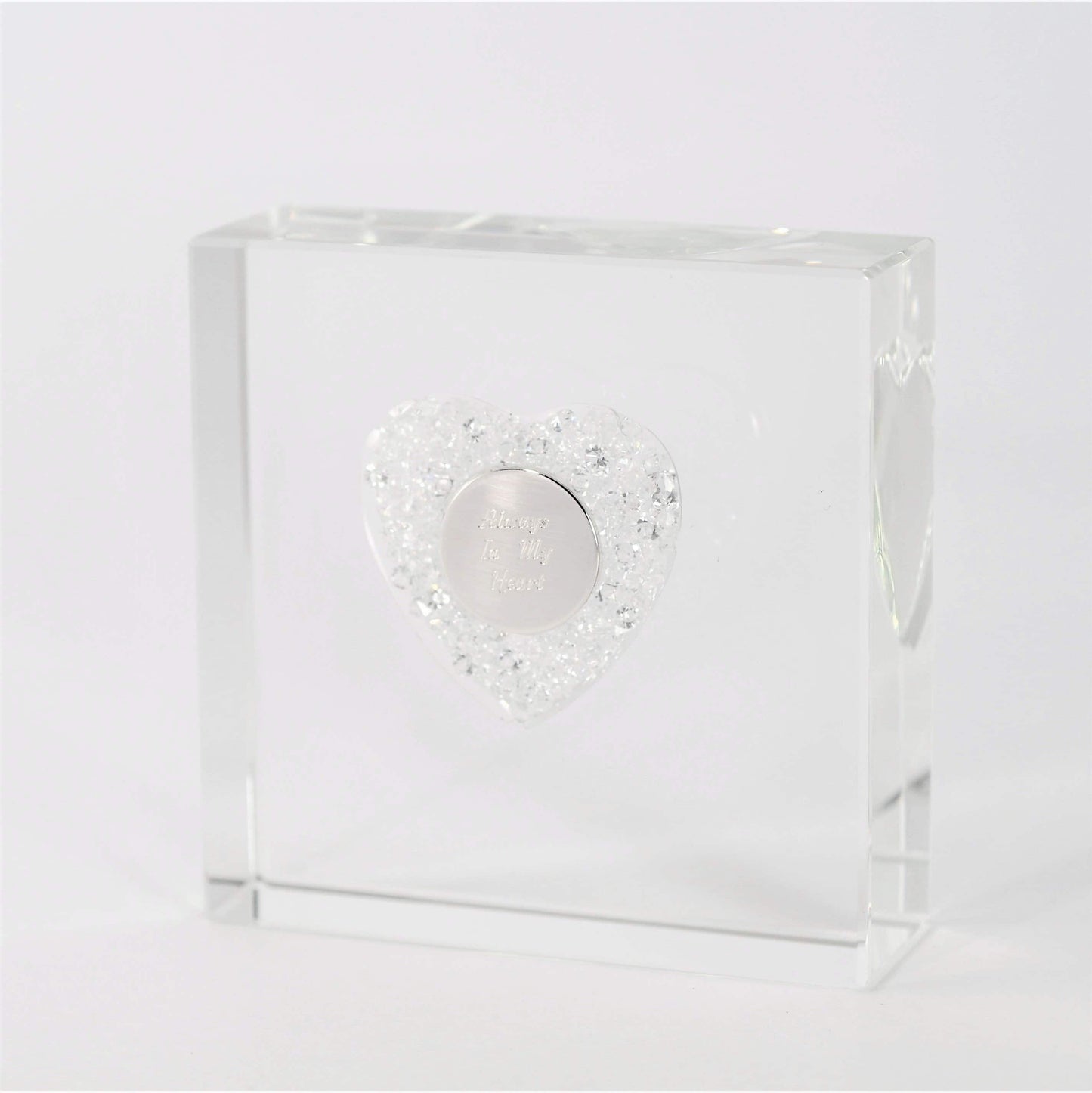 Square Sparkle Heart Memorial