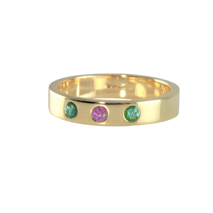 Crystallure Stone Band Memorial Ring