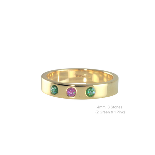9ct Gold Crystal Stone Memorial Ring