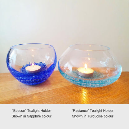 Ashes Infused Crystal Glass Radiance Tealight Holder