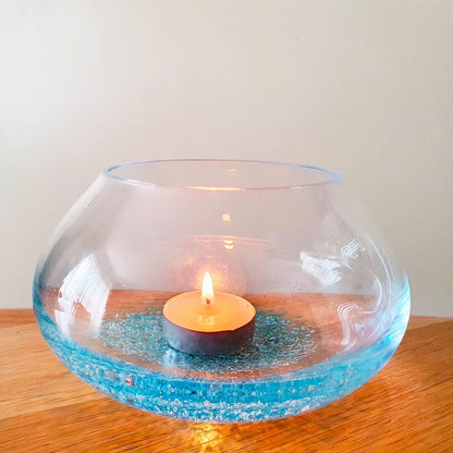 Ashes Infused Crystal Glass Radiance Tealight Holder