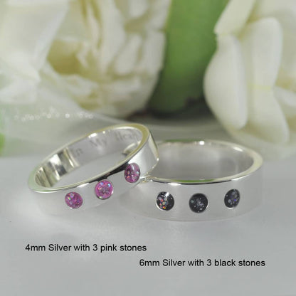 Crystallure Band Memorial Ring