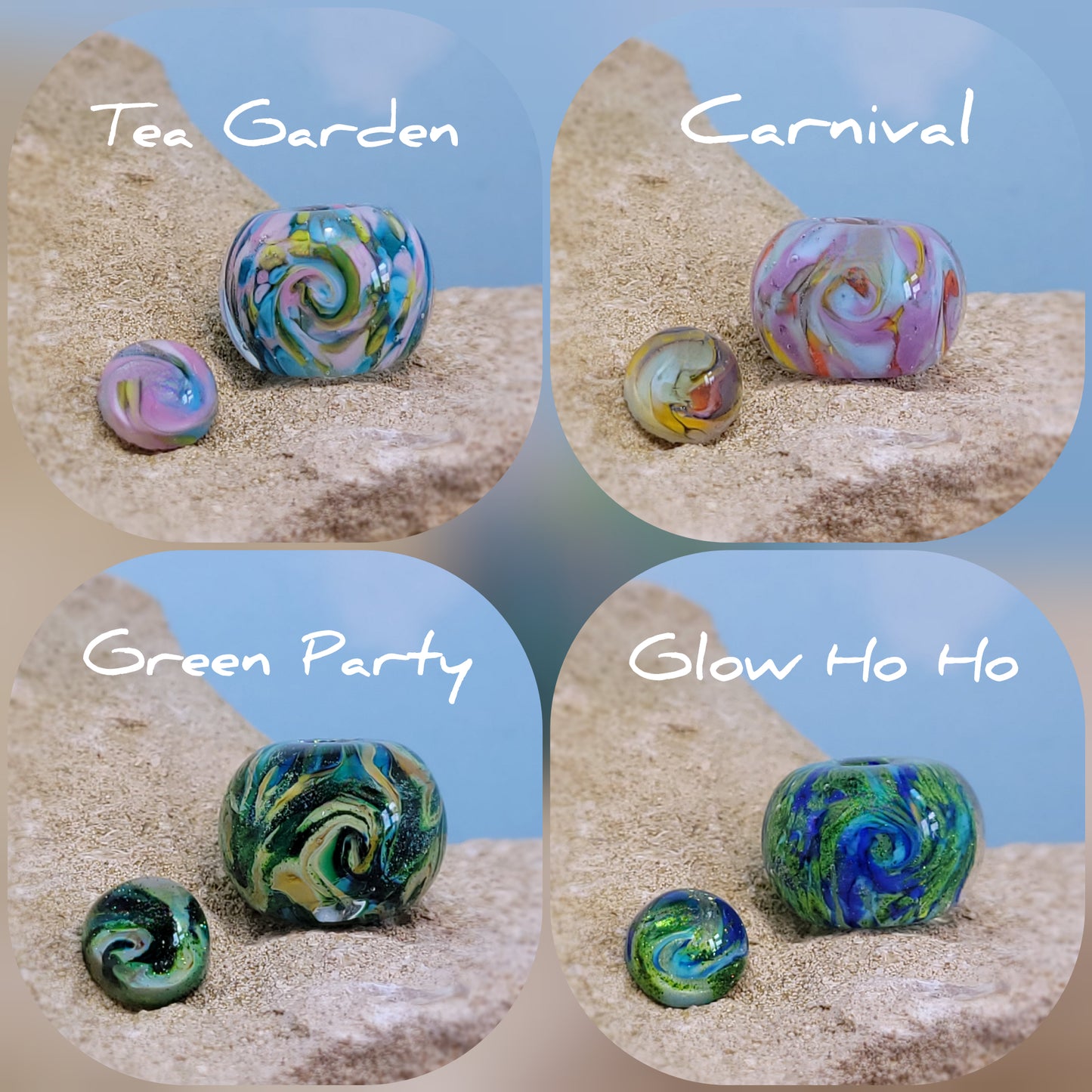 Ashes Glass Wave Memorial Pendant