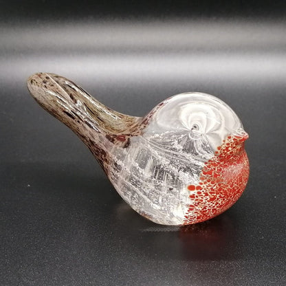 Memorial Glass Robin Paperweight for Ashes