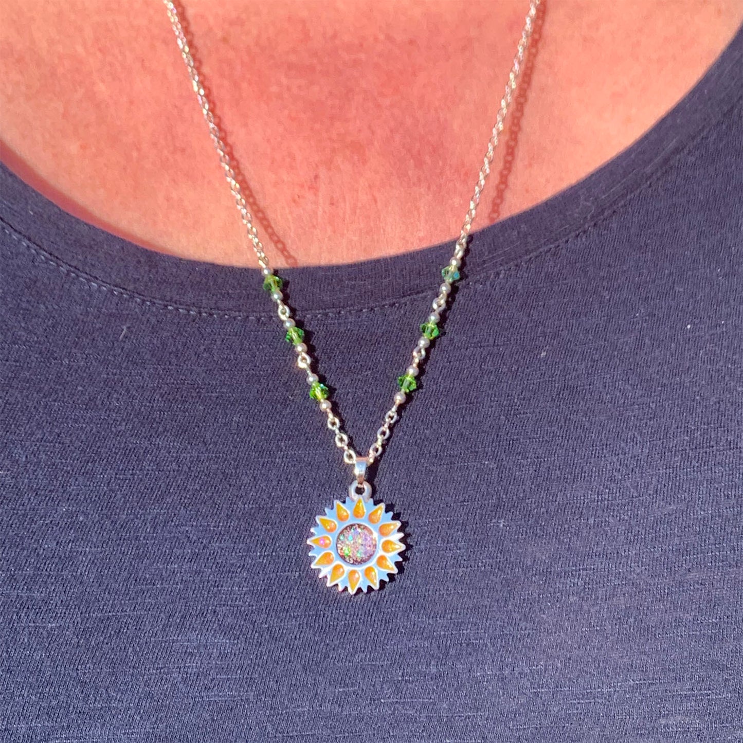 Comforting Sunflower Pendant