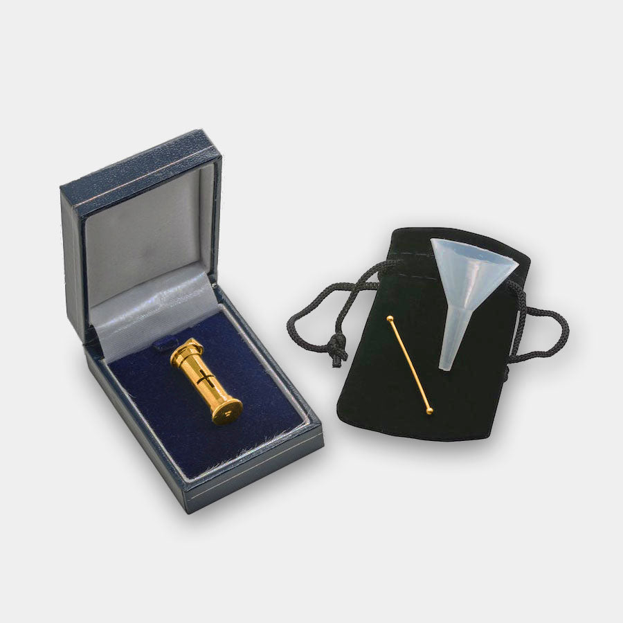 Gold-Plated Silver Cross Memory Pendant Capsule