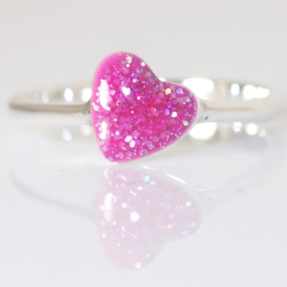 Eternity Crystallure Heart Ring, Pink