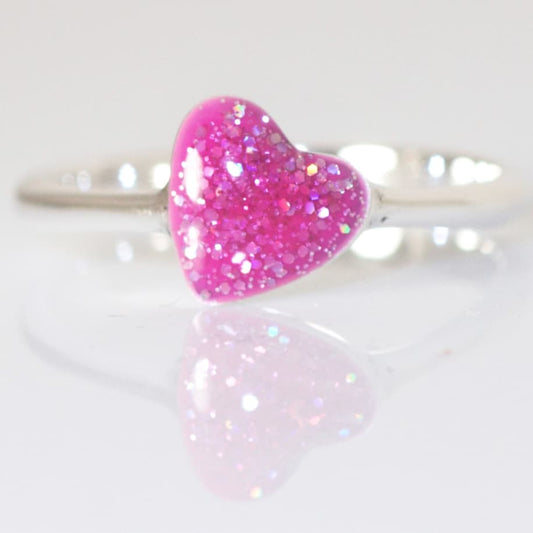 Eternity Crystallure Heart Ring, Pink