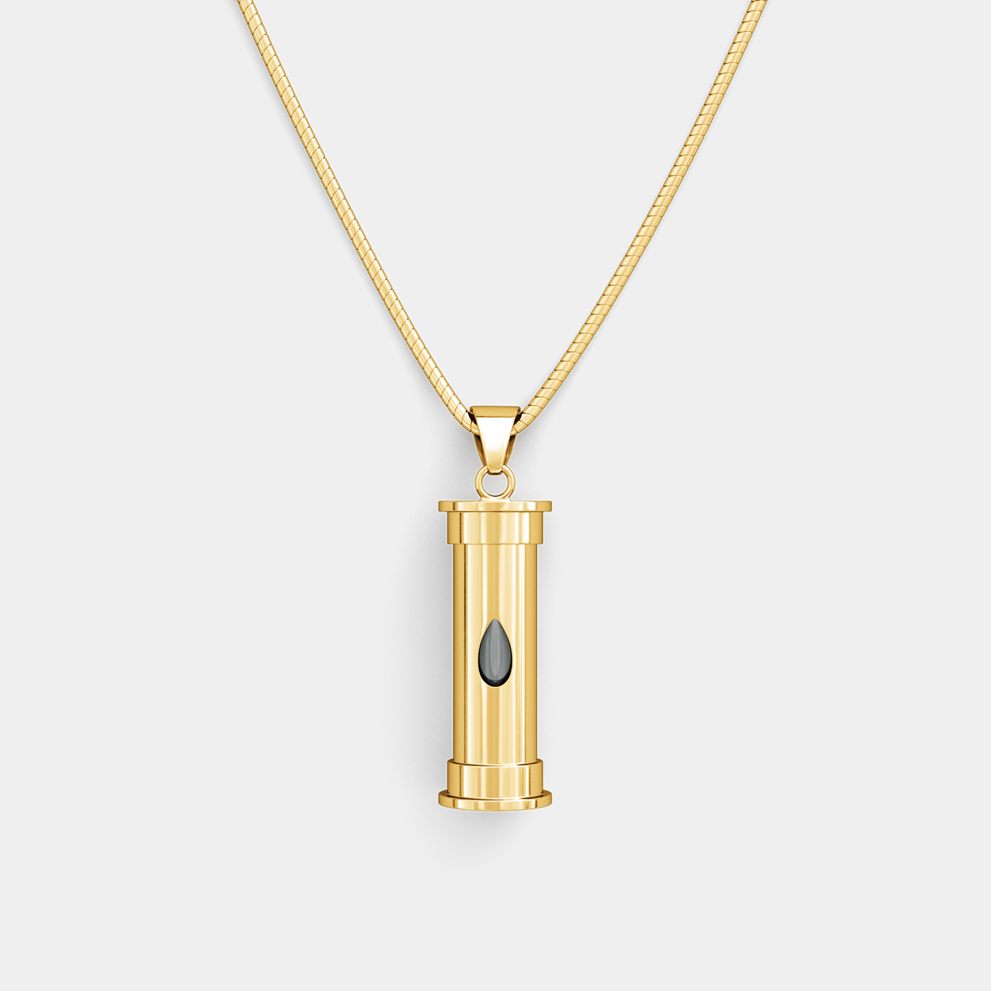 Droplet Pendant Memory Capsule, Gold-Plated Sterling Silver