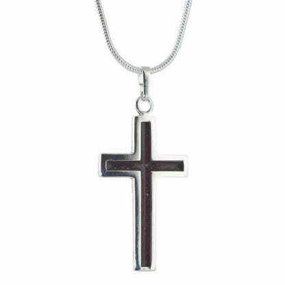 Eternity Crystallure Cross, 45cm snake chain 