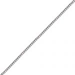 Silver chain necklace on a white background
