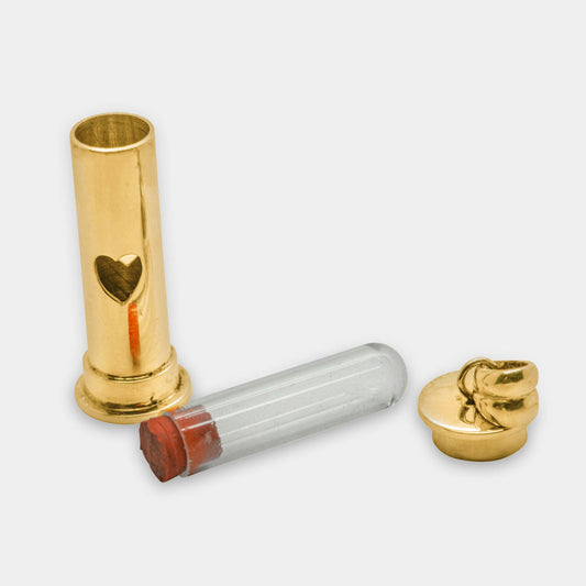 Heart Memory Pendant Capsule, Gold-Plated Sterling Silver