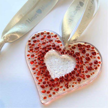 Memorial Heart Shaped Glass Sun-Catcher