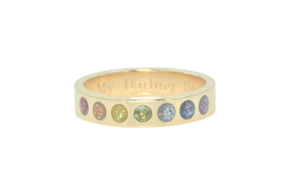 Rainbow Memorial Ashes Ring