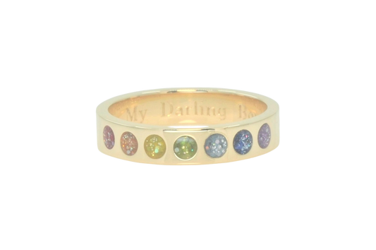 Rainbow Memorial Ashes Ring