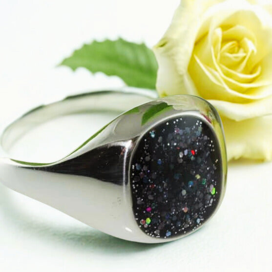 Sterling Silver Signet Ashes Ring