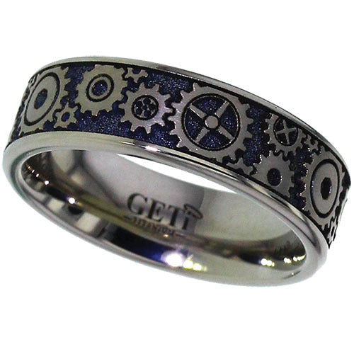 Titanium Ring with Mechanical Gears Design