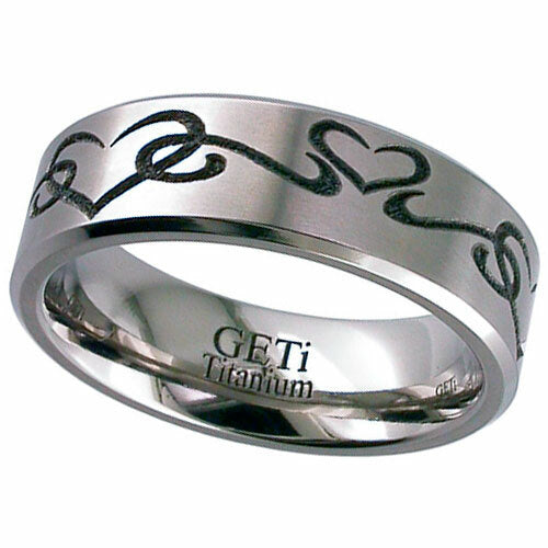 Titanium Ashes Ring | Heart Design | Footprints & Whispers UK