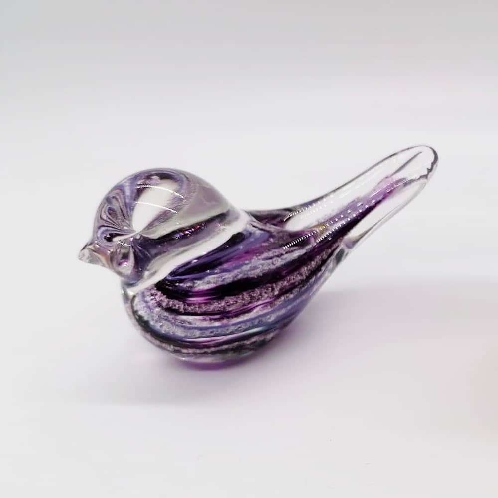 Ashes in Bird Memorial Paperweight