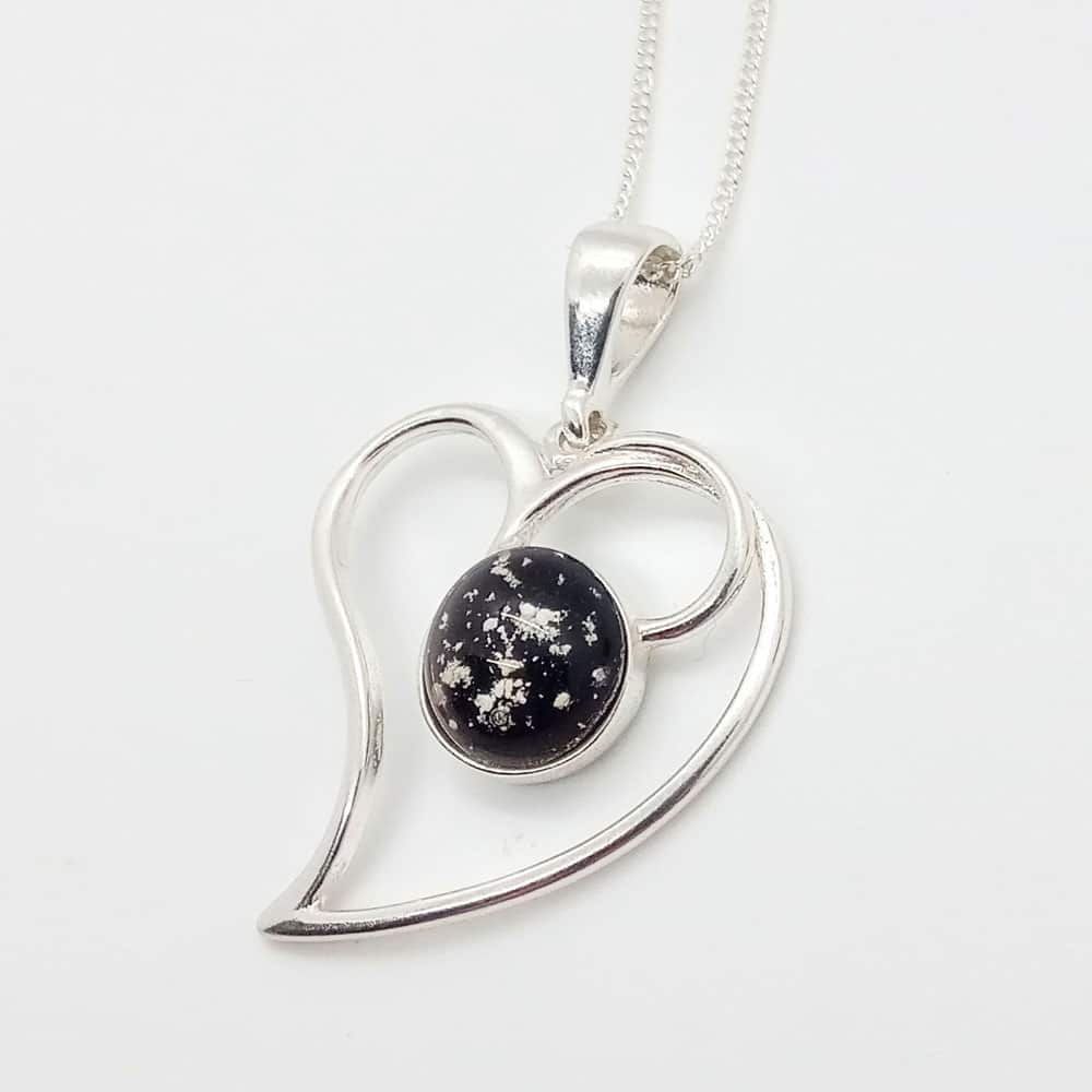 Ashes Glass Heart Memorial Pendant