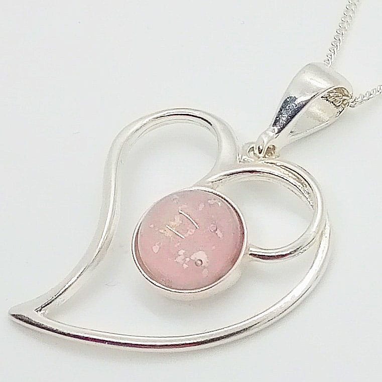 Ashes Glass Heart Memorial Pendant