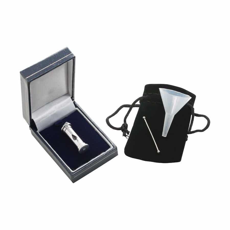 Droplet Memory Pendant Capsule, Sterling Silver, with Chain