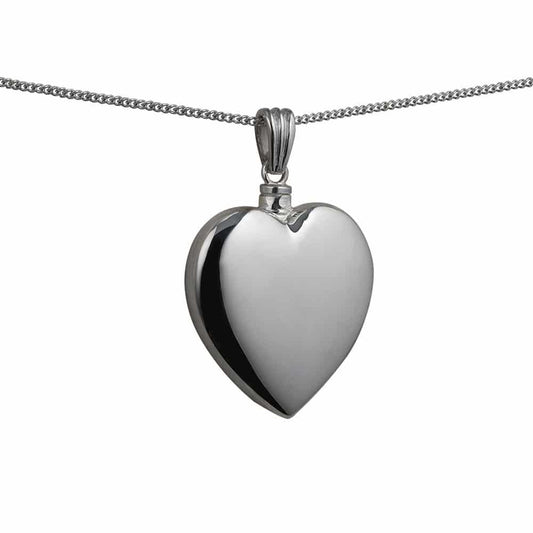 Silver Handmade Plain Heart Memorial Locket. 30x28mm
