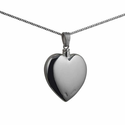 Silver Handmade Plain Heart Memorial Locket. 30x28mm