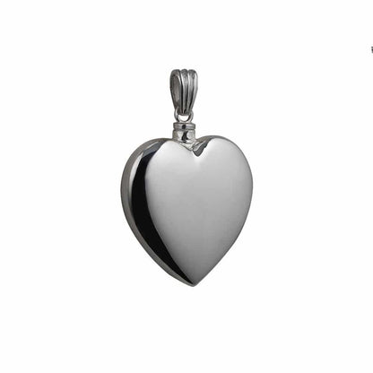 Silver Handmade Plain Heart Memorial Locket. 30x28mm