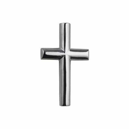 Silver Handmade Plain Memorial Cross. 40x25x6mm
