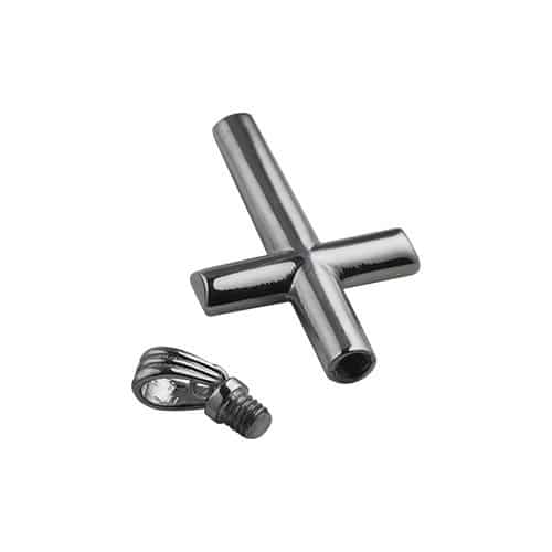 Silver Handmade Plain Memorial Cross. 40x25x6mm