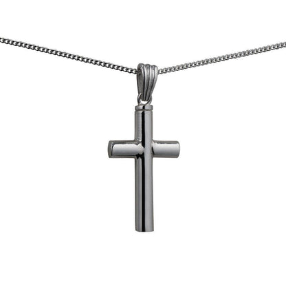 Silver Handmade Plain Memorial Cross. 32x18x4mm