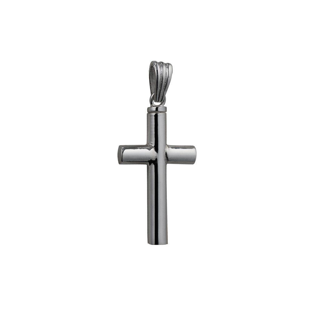 Silver Handmade Plain Memorial Cross. 32x18x4mm