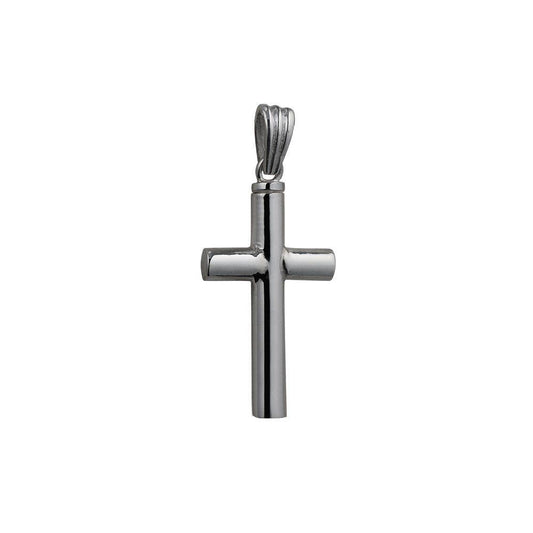 Silver Handmade Plain Memorial Cross. 32x18x4mm
