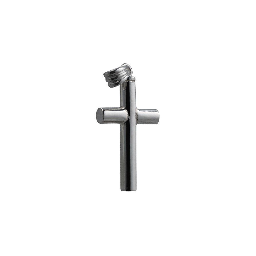 Silver Handmade Plain Memorial Cross. 32x18x4mm
