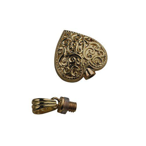 9ct Gold Handmade Embossed Heart Memorial Locket. 25x22mm