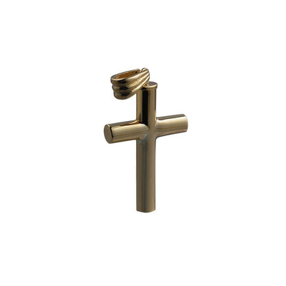 9ct Gold Handmade Plain Memorial Cross. 32x18x4mm