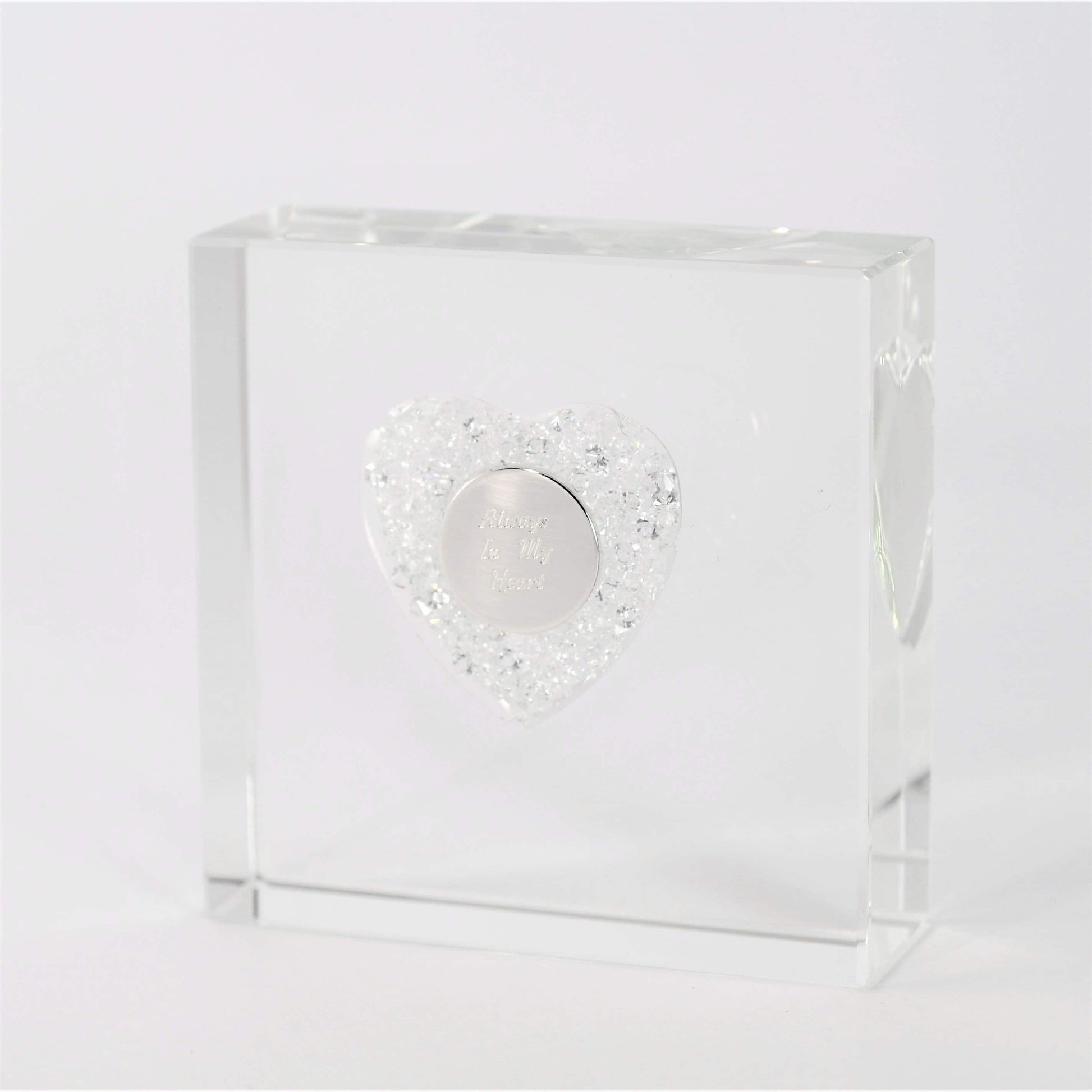 Square Sparkle Heart Memorial
