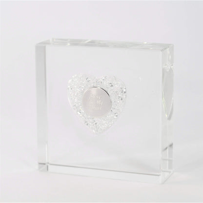 Square Sparkle Heart Memorial
