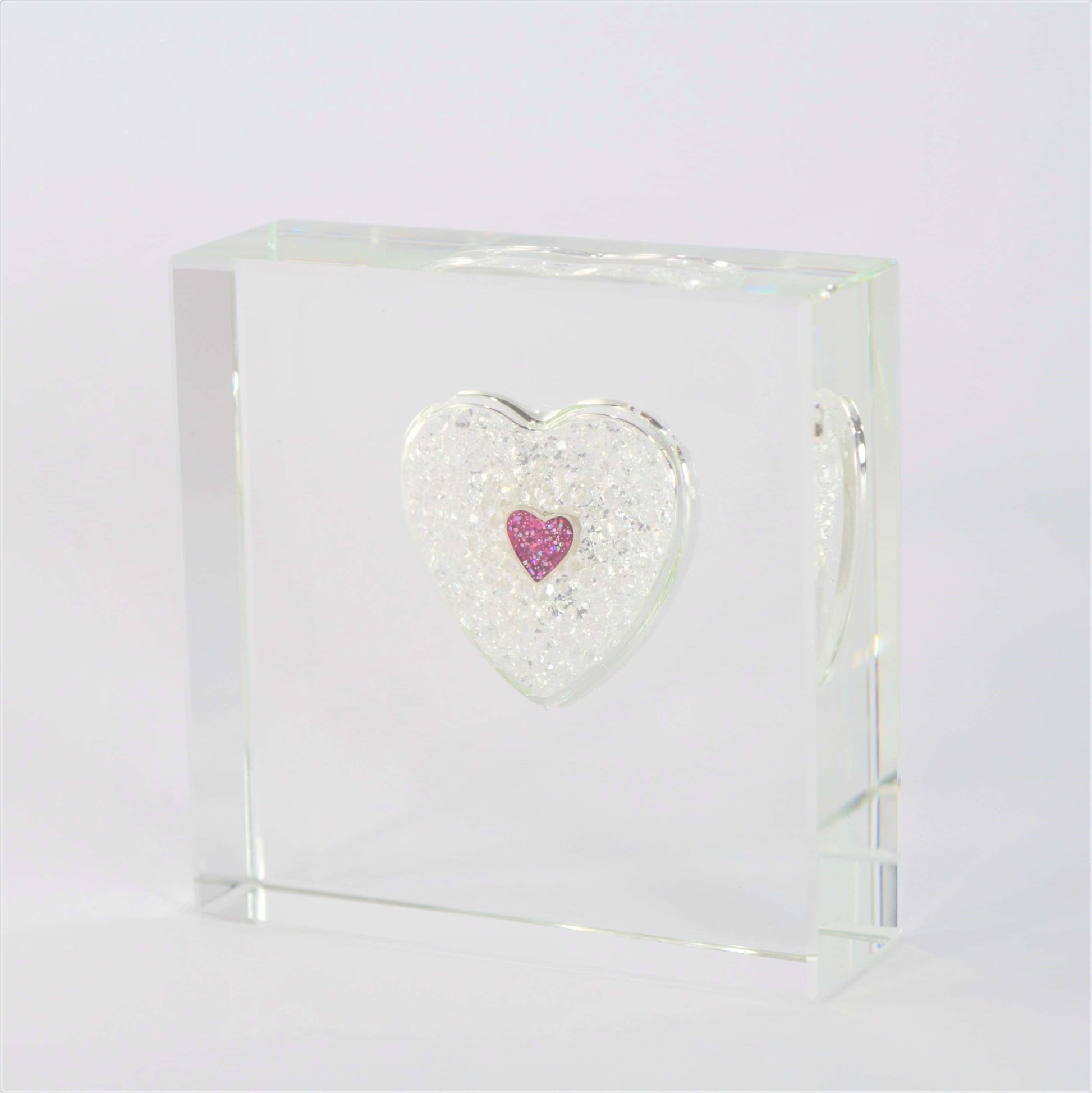Square Sparkle Heart Memorial