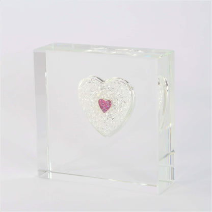 Square Sparkle Heart Memorial